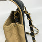 CHANEL バイカラー CC ココマーク マトラッセ キルティング チェーンバッグ 肩掛け ショルダーバッグ ラムスキン レディース ベージュ