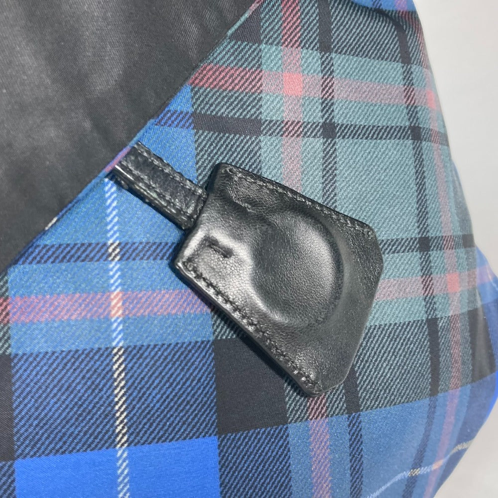 PRADA チェック カバン トートバッグ ショルダーバッグ ナイロン レディース ブラック