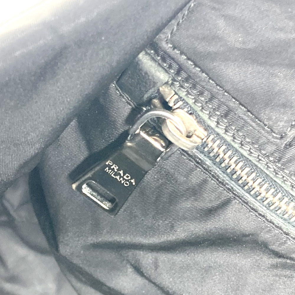 PRADA チェック カバン トートバッグ ショルダーバッグ ナイロン レディース ブラック