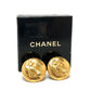 CHANEL ヴィンテージ マドモワゼル ラウンド ヴィンテージアクセサリー イヤリング メタル レディース ゴールド