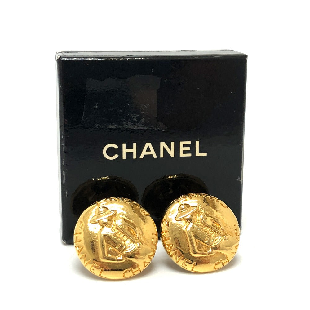 CHANEL ヴィンテージ マドモワゼル ラウンド ヴィンテージアクセサリー イヤリング メタル レディース ゴールド