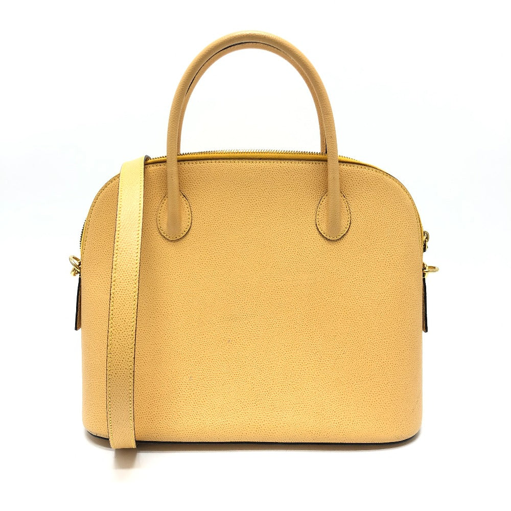 CELINE ヴィンテージ ボーリング 2WAY 肩掛け 斜め掛け カバン ショルダーバッグ レザー レディース イエローベージュ系