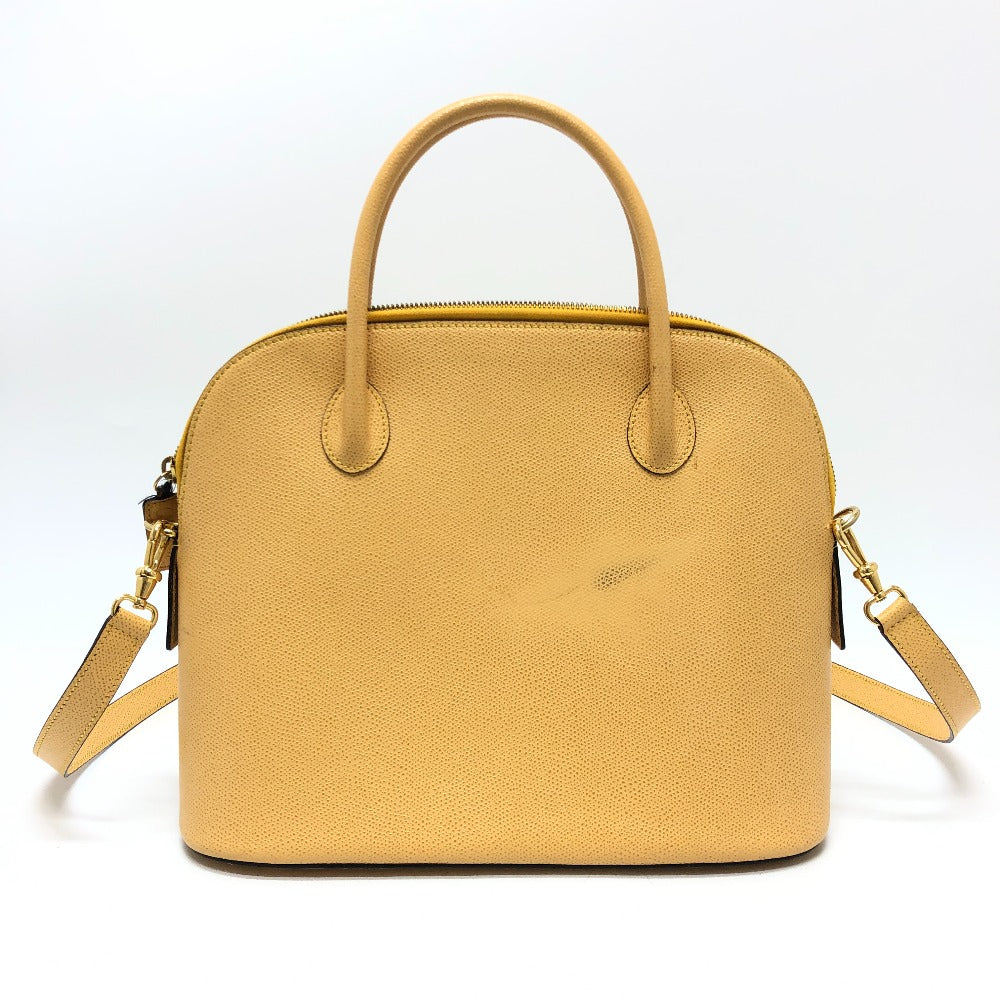 CELINE ヴィンテージ ボーリング 2WAY 肩掛け 斜め掛け カバン ショルダーバッグ レザー レディース イエローベージュ系
