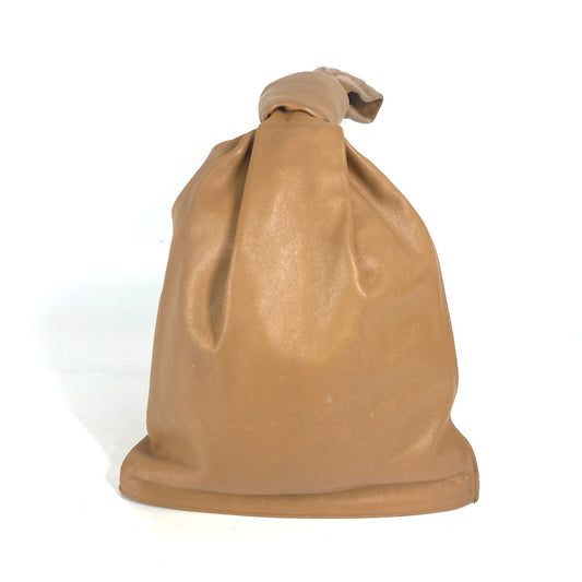BOTTEGA VENETA 607964 The Twist Bag Pouch Clutch Handbag Leather Women's Camel Brown