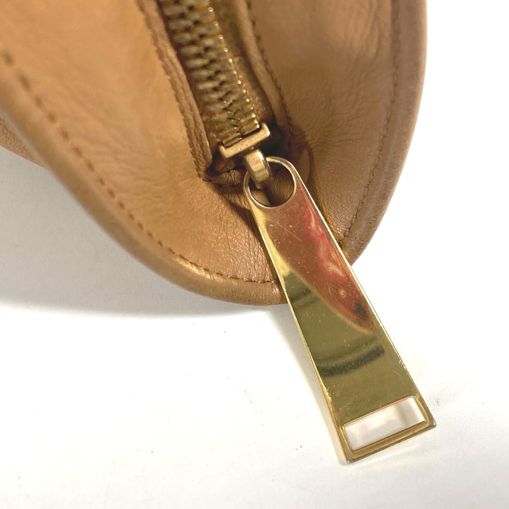 BOTTEGA VENETA 607964 ザ ツイスト カバン ポーチ クラッチバッグ ハンドバッグ レザー レディース キャメル ブラウン