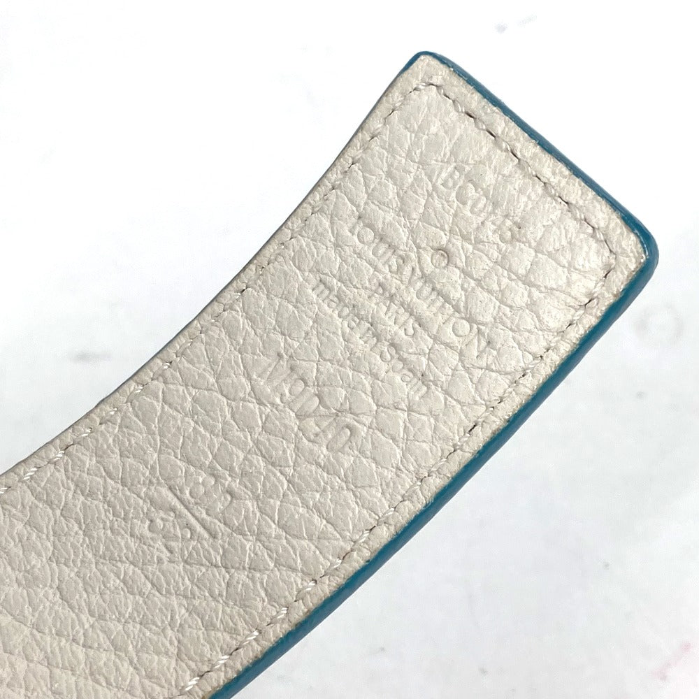 LOUIS VUITTON N9040W バイカラー LVバックル リバーシブル ズボン用ベルト ベルト トリヨンレザー レディース ブルー