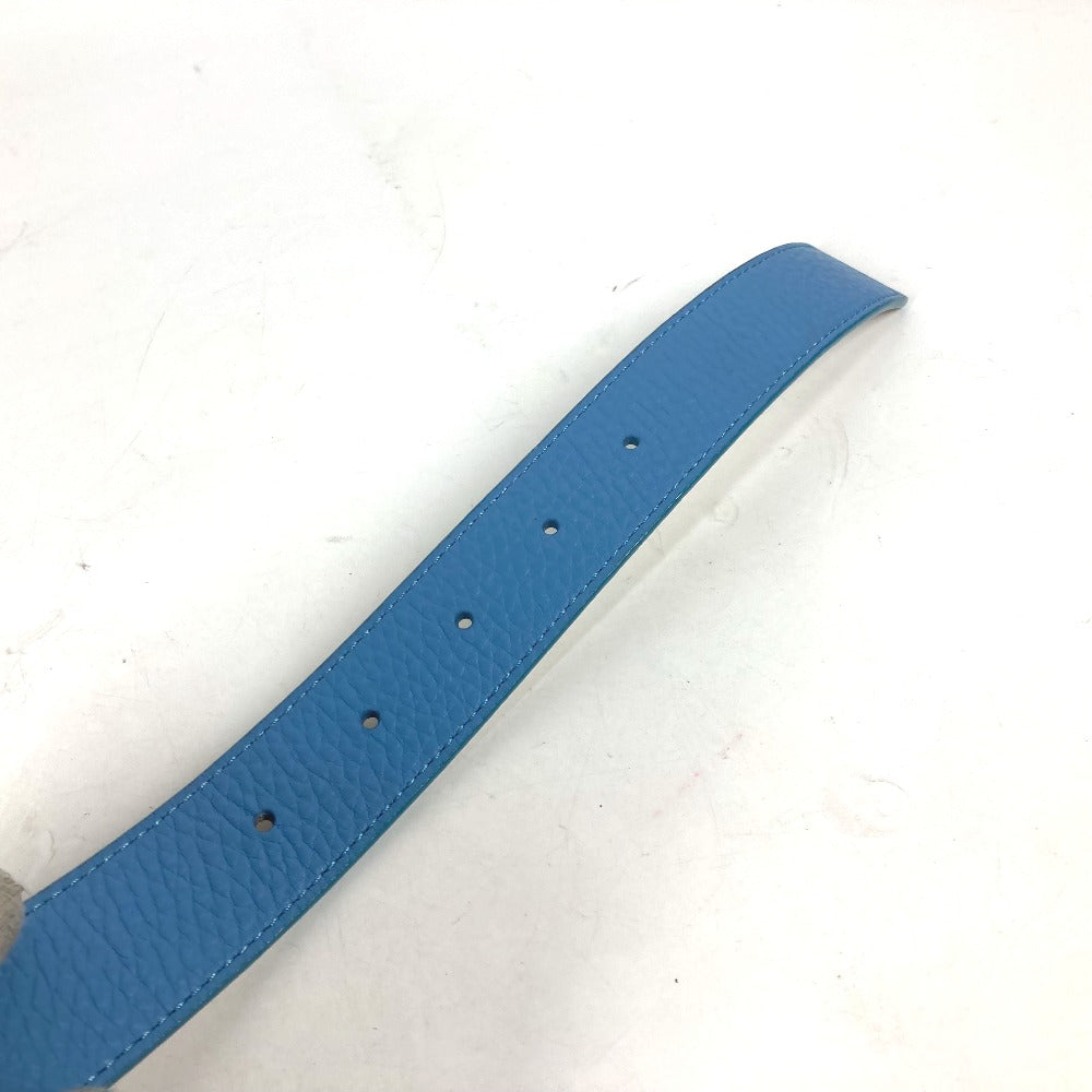 LOUIS VUITTON N9040W バイカラー LVバックル リバーシブル ズボン用ベルト ベルト トリヨンレザー レディース ブルー