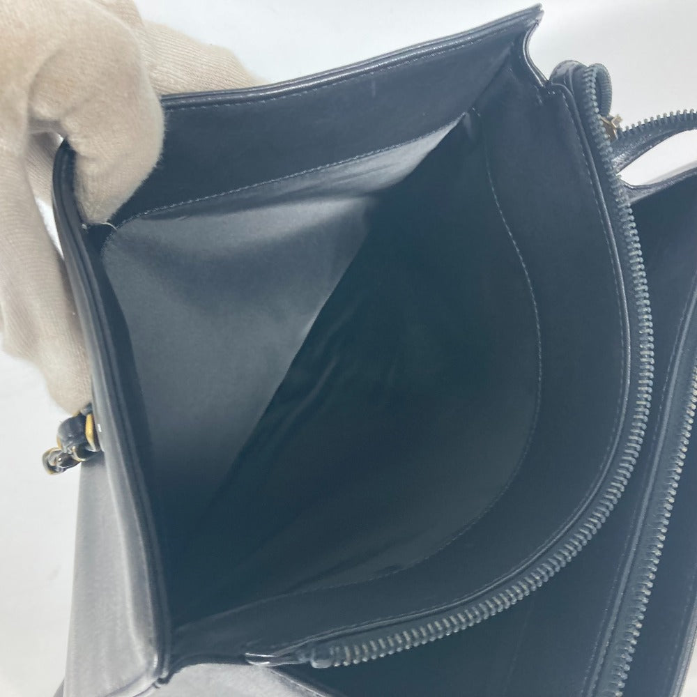 CHANEL Wチェーン CC ココマーク カバン トートバッグ ショルダーバッグ レザー レディース ブラック