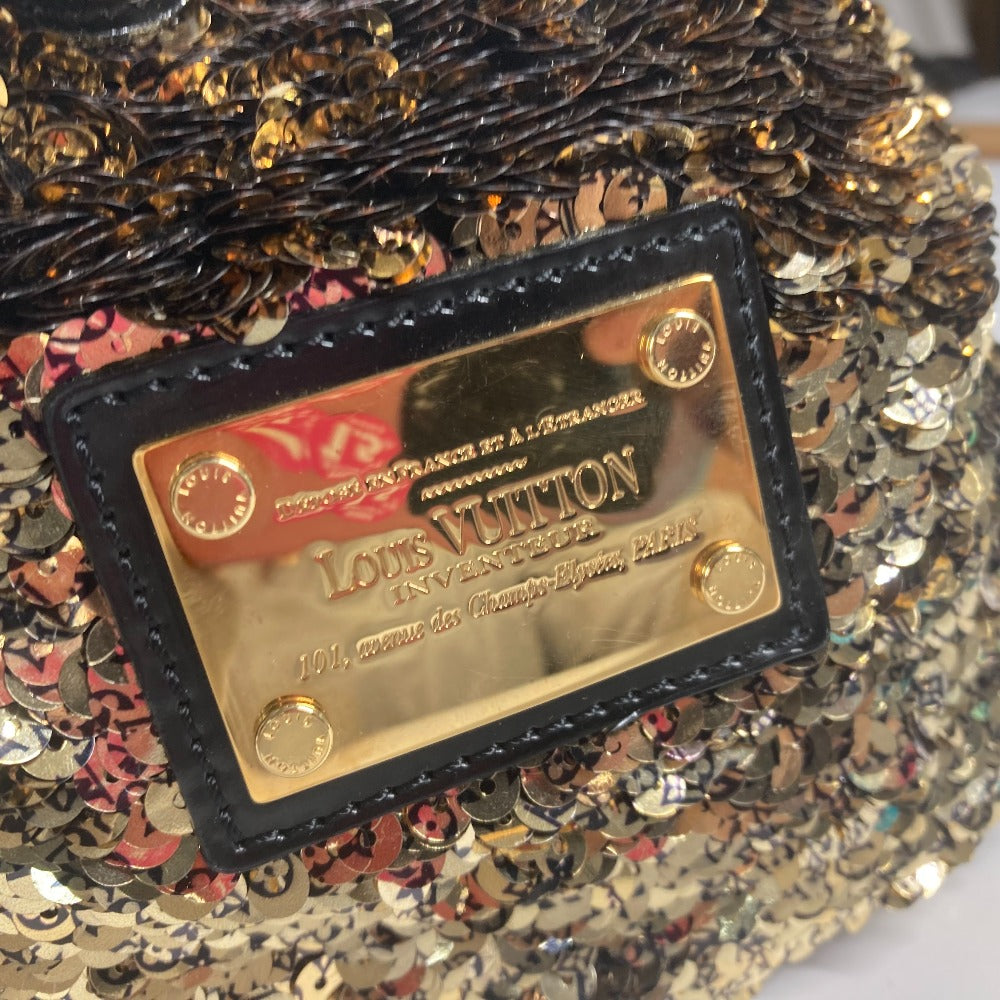 LOUIS VUITTON M40322 2010 クルーズ コレクション ミニノエ ロココ オール スパンコール カバン 肩掛け ショルダーバッグ ハンドバッグ スパンコール レディース ゴールド