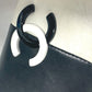 CHANEL バイカラー CC ココマーク Wチェーン 肩掛け ハンドバック ミニボストンバッグ ショルダーバッグ レザー レディース ホワイト