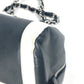 CHANEL バイカラー CC ココマーク Wチェーン 肩掛け ハンドバック ミニボストンバッグ ショルダーバッグ レザー レディース ホワイト