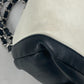 CHANEL バイカラー CC ココマーク Wチェーン 肩掛け ハンドバック ミニボストンバッグ ショルダーバッグ レザー レディース ホワイト