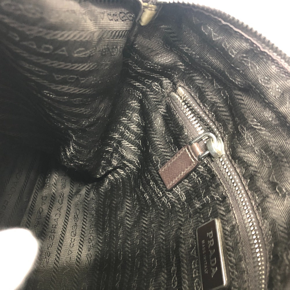 PRADA トライアングルロゴ 斜め掛け 肩掛け ショルダーバッグ ナイロン メンズ カーキ