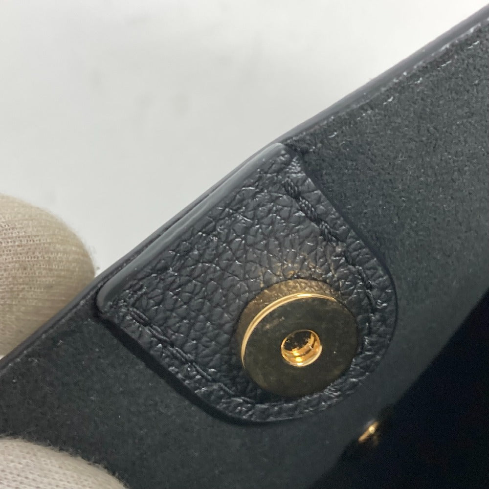 LOUIS VUITTON M24006 ロック & ウォーク 肩掛け カバン バケツ型 ばけつ チェーン ショルダーバッグ カーフレザー レディース ブラック