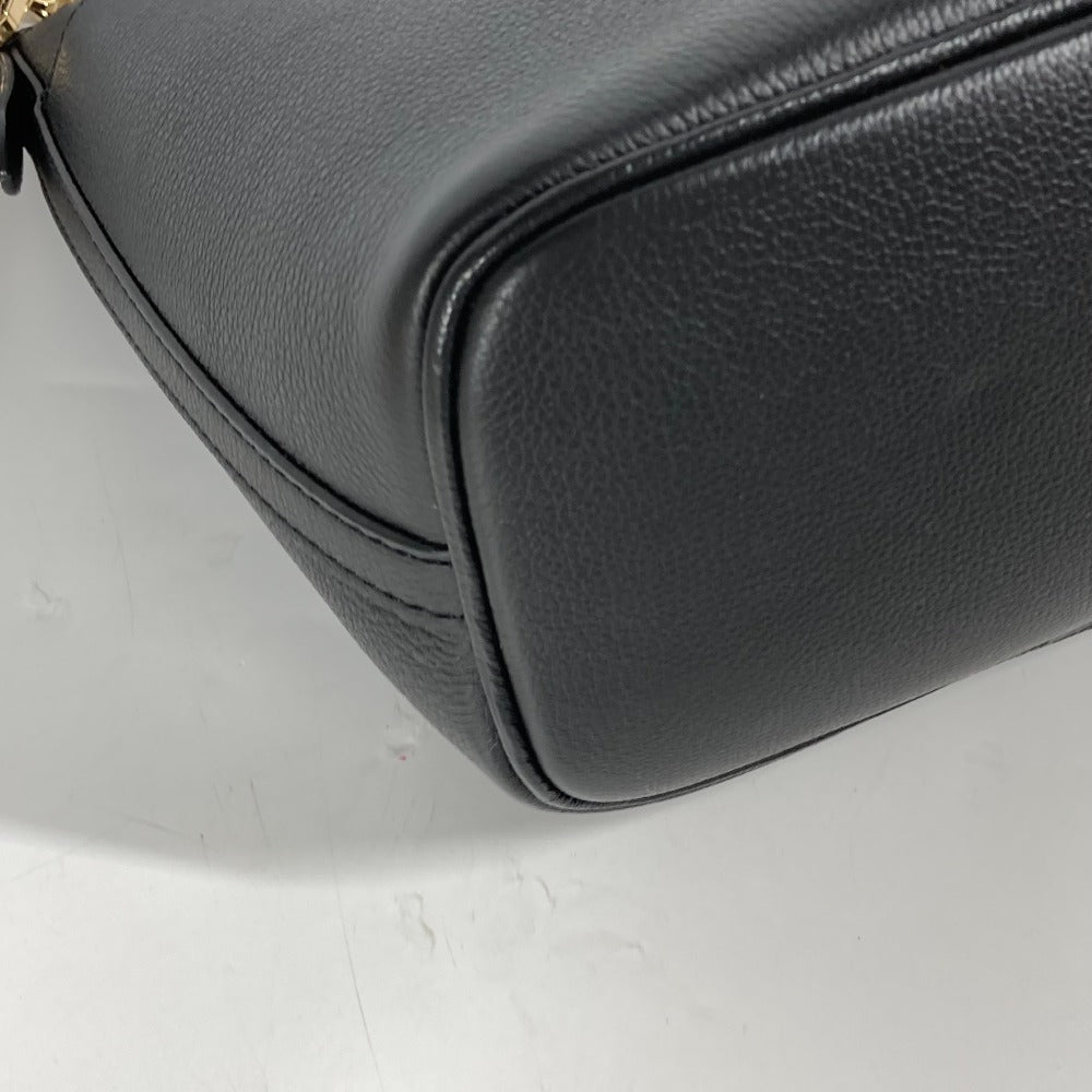 LOUIS VUITTON M24006 ロック & ウォーク 肩掛け カバン バケツ型 ばけつ チェーン ショルダーバッグ カーフレザー レディース ブラック
