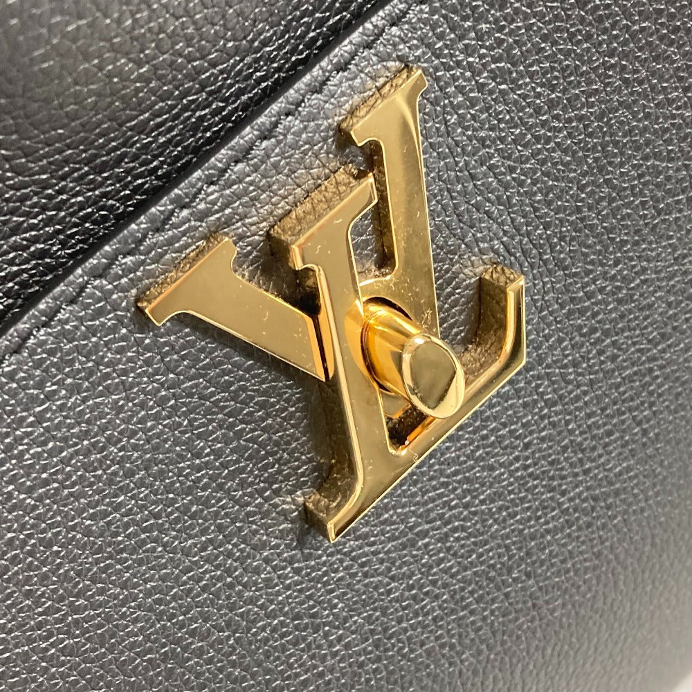 LOUIS VUITTON M24006 ロック & ウォーク 肩掛け カバン バケツ型 ばけつ チェーン ショルダーバッグ カーフレザー レディース ブラック