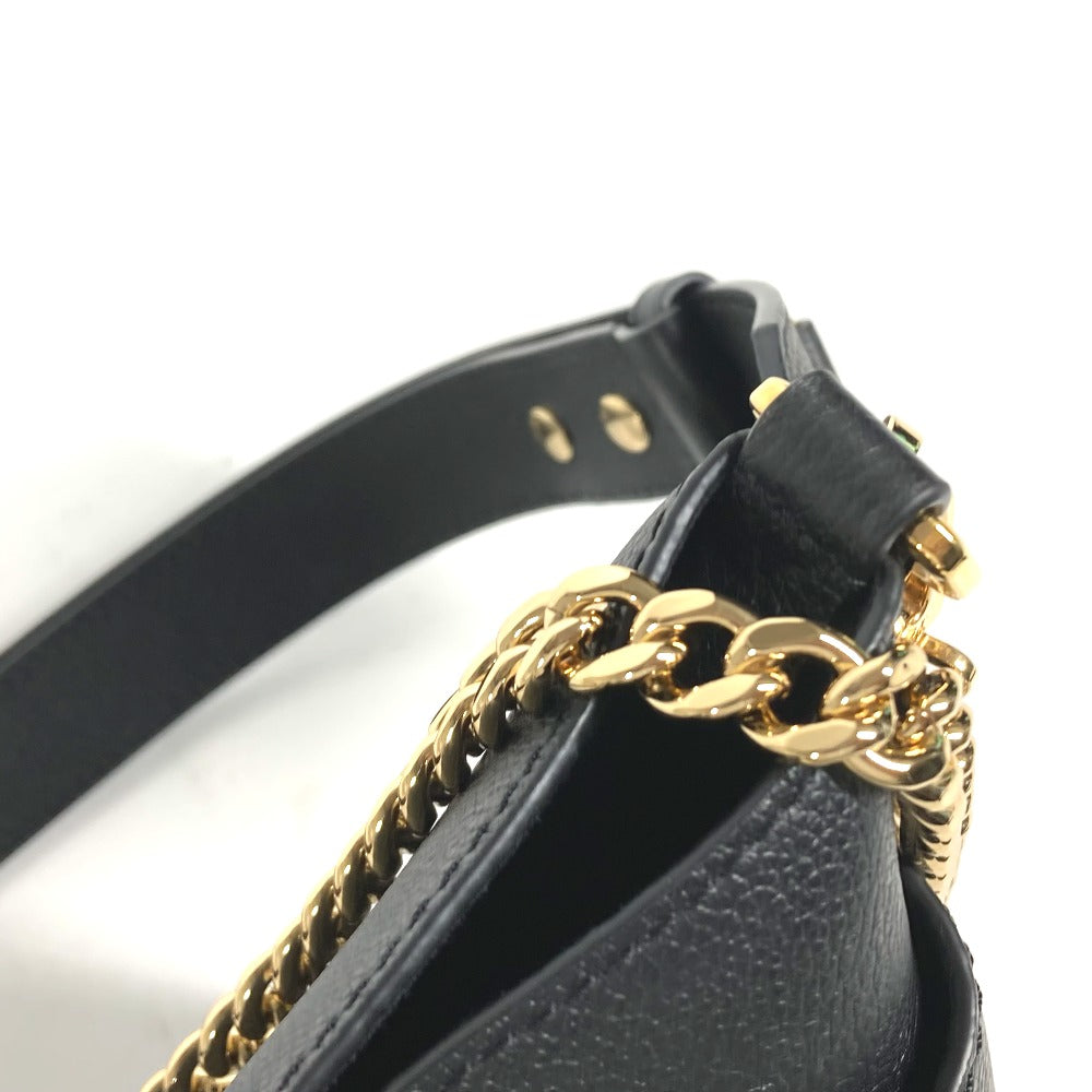 LOUIS VUITTON M24006 ロック & ウォーク 肩掛け カバン バケツ型 ばけつ チェーン ショルダーバッグ カーフレザー レディース ブラック