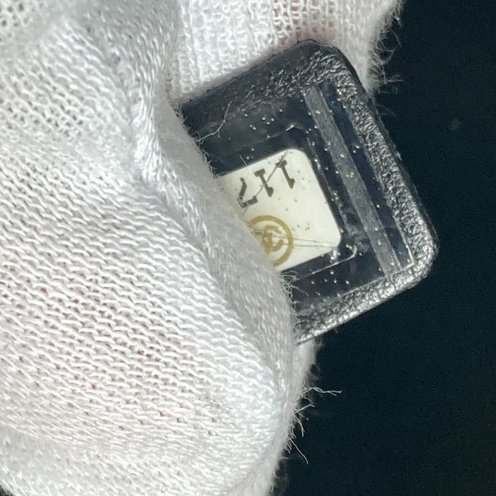 CHANEL 肩掛け カバン CC ココマーク Wチェーン ショルダーバッグ カーフレザー レディース ブラック