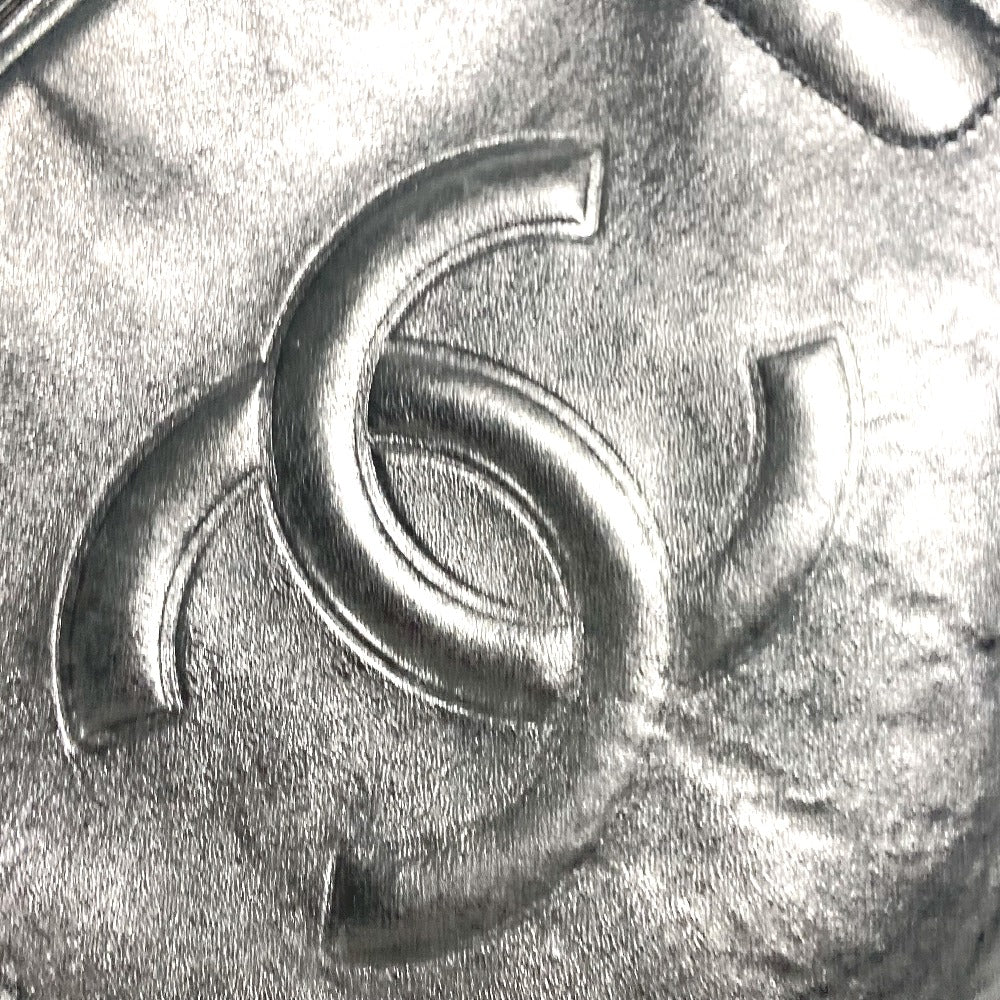 CHANEL 肩掛け カバン CC ココマーク Wチェーン ショルダーバッグ カーフレザー レディース ブラック
