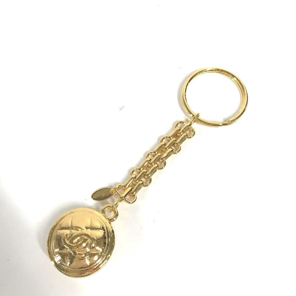 CHANEL ヴィンテージ チェーン CC ココマーク バッグチャーム マトラッセ キルティング キーホルダー メタル レディース ゴールド