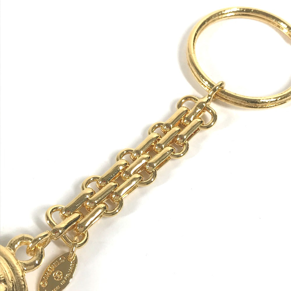 CHANEL ヴィンテージ チェーン CC ココマーク バッグチャーム マトラッセ キルティング キーホルダー メタル レディース ゴールド
