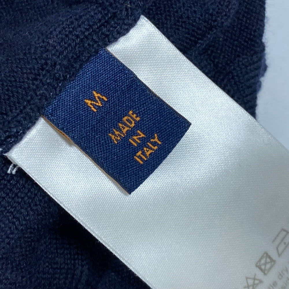 LOUIS VUITTON ダミエ ニット 長袖 トップス アパレル RM222Q セーター ウール メンズ ネイビー