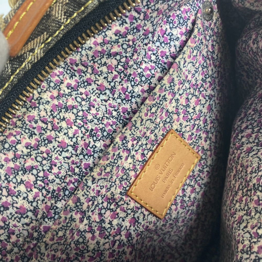 LOUIS VUITTON M95381 モノグラムデニム パッチワーク スピーディ30 ミニボストンバッグ カバン ハンドバッグ デニム レディース ブラック