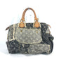 LOUIS VUITTON M95381 モノグラムデニム パッチワーク スピーディ30 ミニボストンバッグ カバン ハンドバッグ デニム レディース ブラック