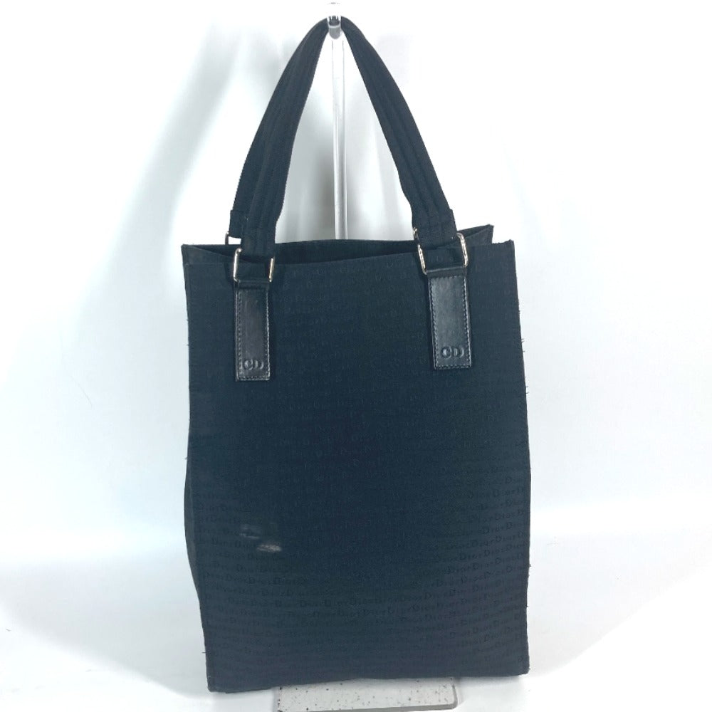 Dior 縦型 総ロゴ カバン ショルダーバッグ カバン トートバッグ レザー/キャンバス レディース ブラック