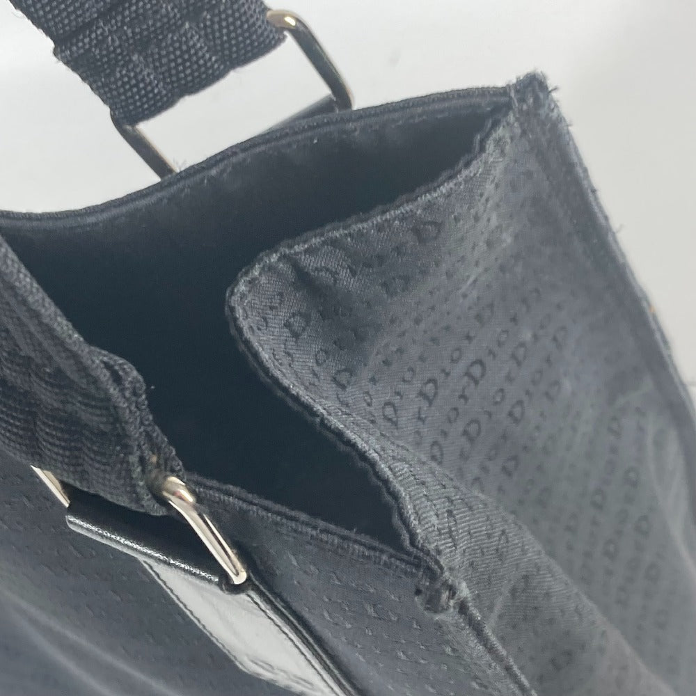Dior 縦型 総ロゴ カバン ショルダーバッグ カバン トートバッグ レザー/キャンバス レディース ブラック