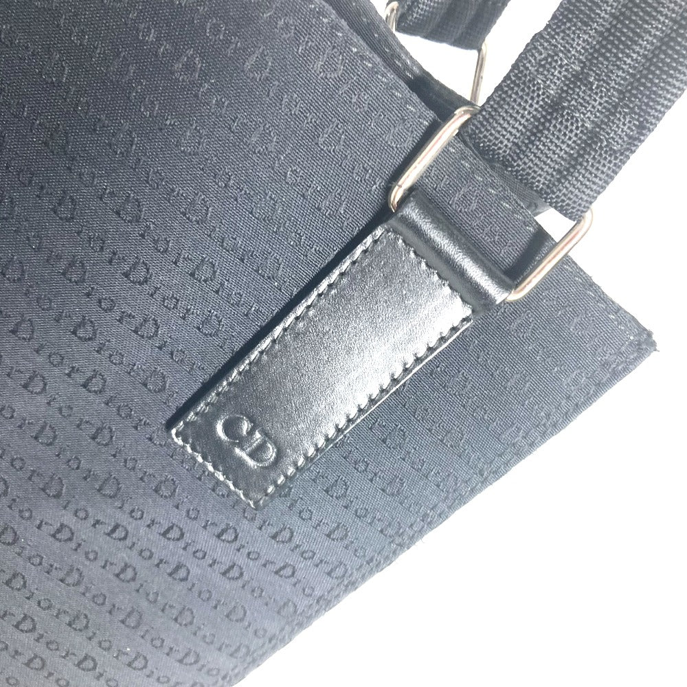 Dior 縦型 総ロゴ カバン ショルダーバッグ カバン トートバッグ レザー/キャンバス レディース ブラック