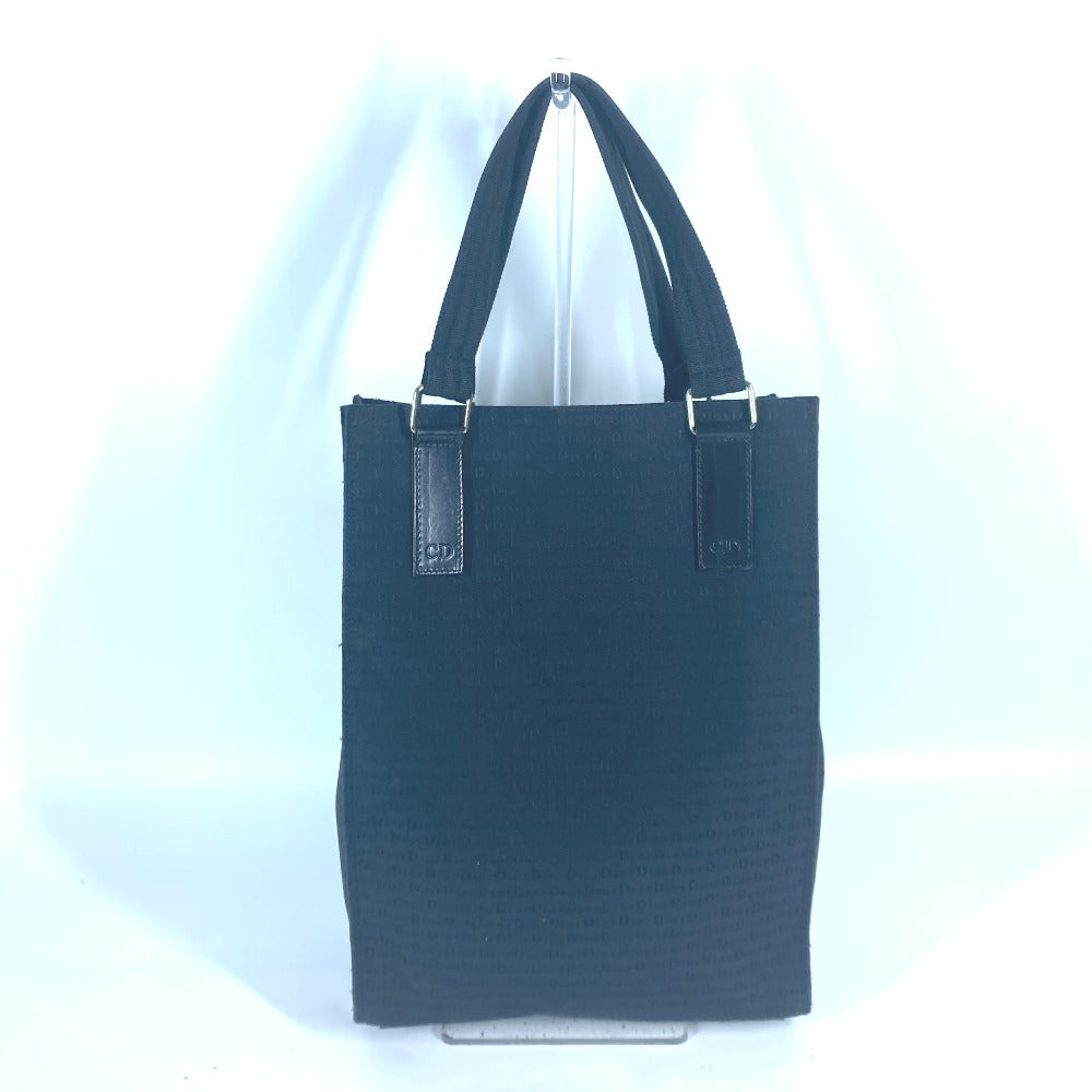 Dior 縦型 総ロゴ カバン ショルダーバッグ カバン トートバッグ レザー/キャンバス レディース ブラック