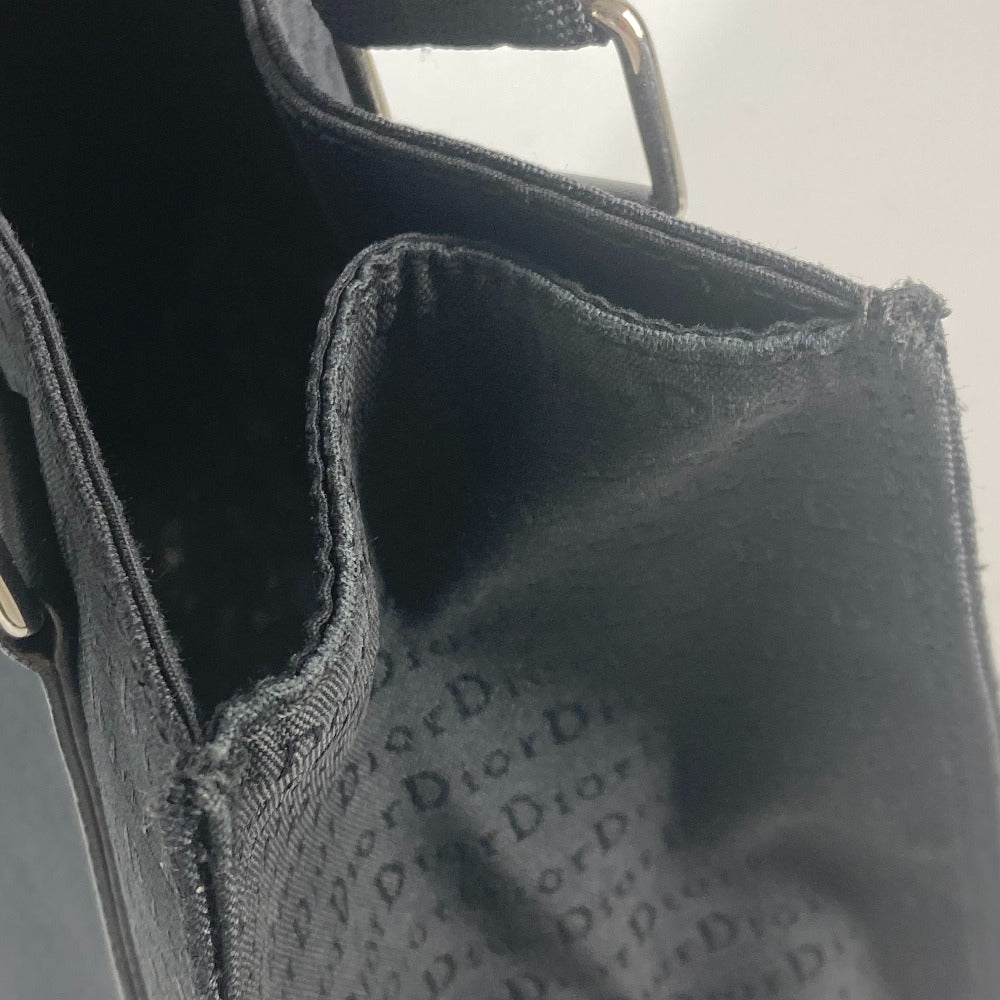Dior 縦型 総ロゴ カバン ショルダーバッグ カバン トートバッグ レザー/キャンバス レディース ブラック