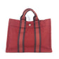 HERMES フールトゥPM カバン トートバッグ ハンドバッグ キャンバス レディース レッド
