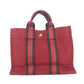 HERMES フールトゥPM カバン トートバッグ ハンドバッグ キャンバス レディース レッド