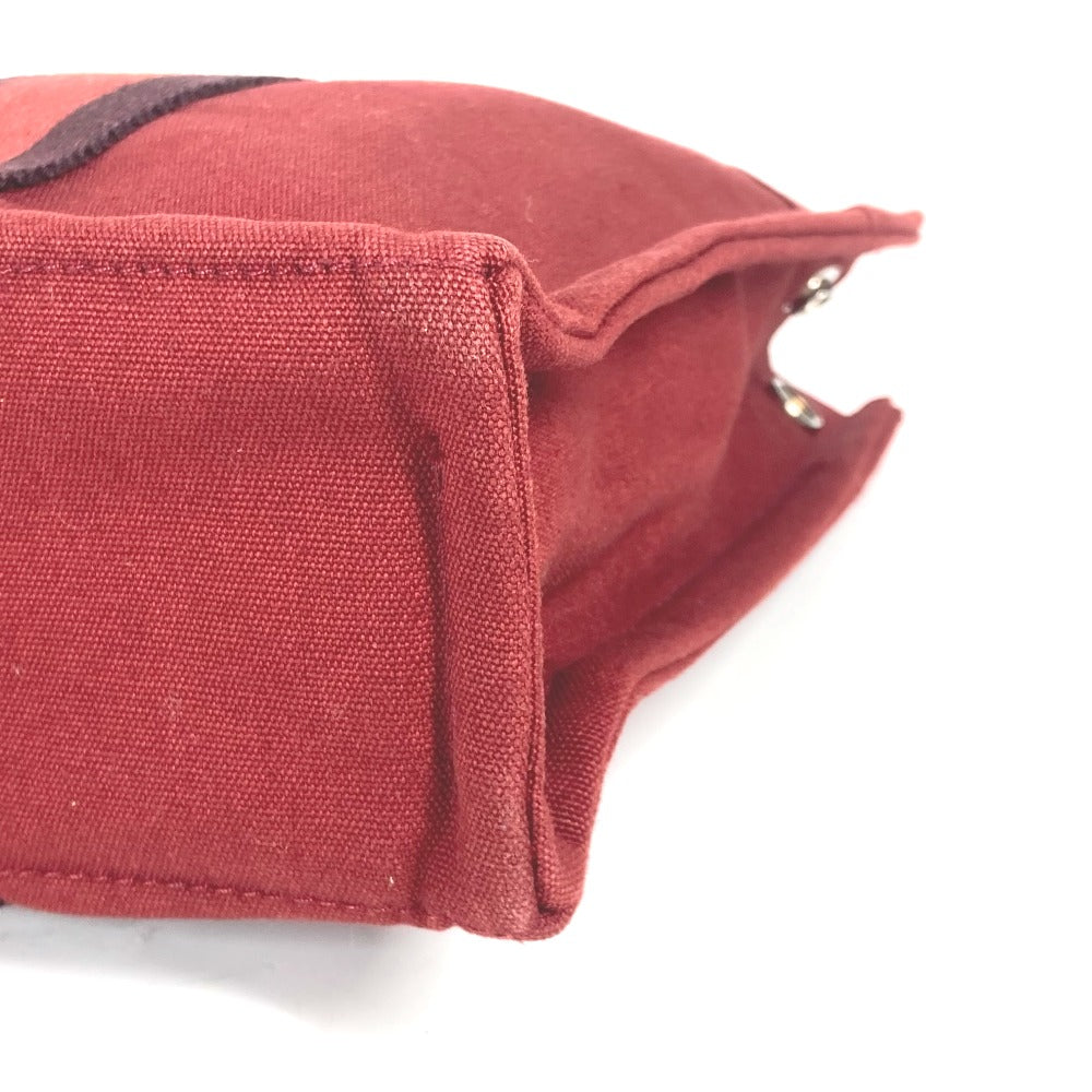HERMES フールトゥPM カバン トートバッグ ハンドバッグ キャンバス レディース レッド