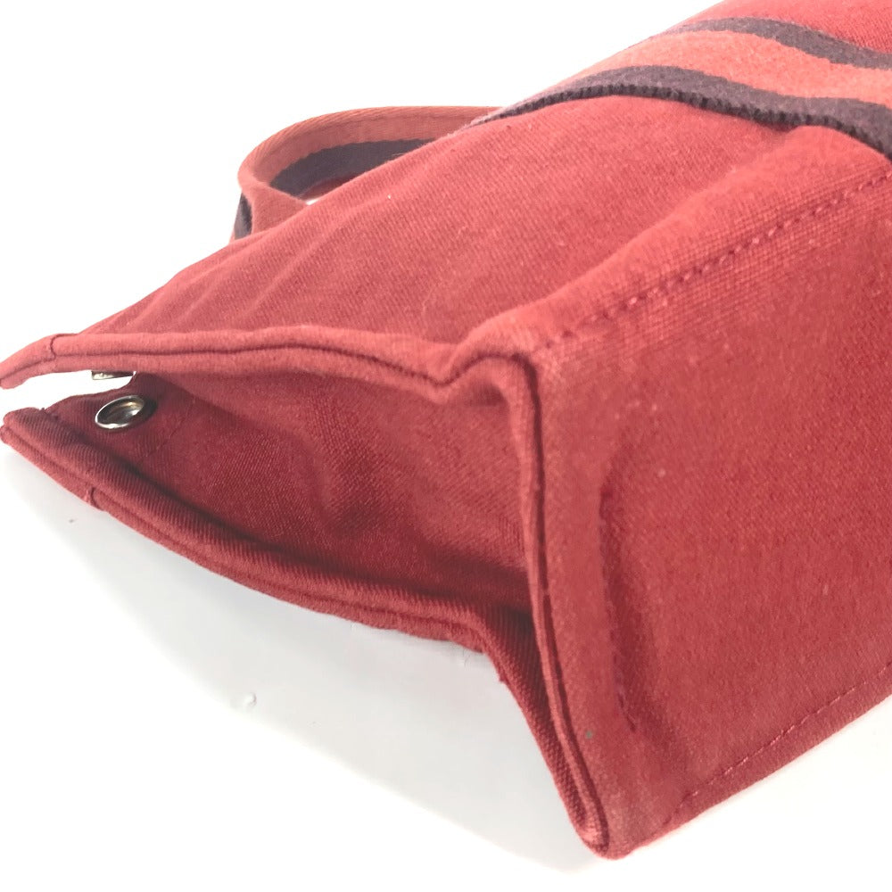 HERMES フールトゥPM カバン トートバッグ ハンドバッグ キャンバス レディース レッド