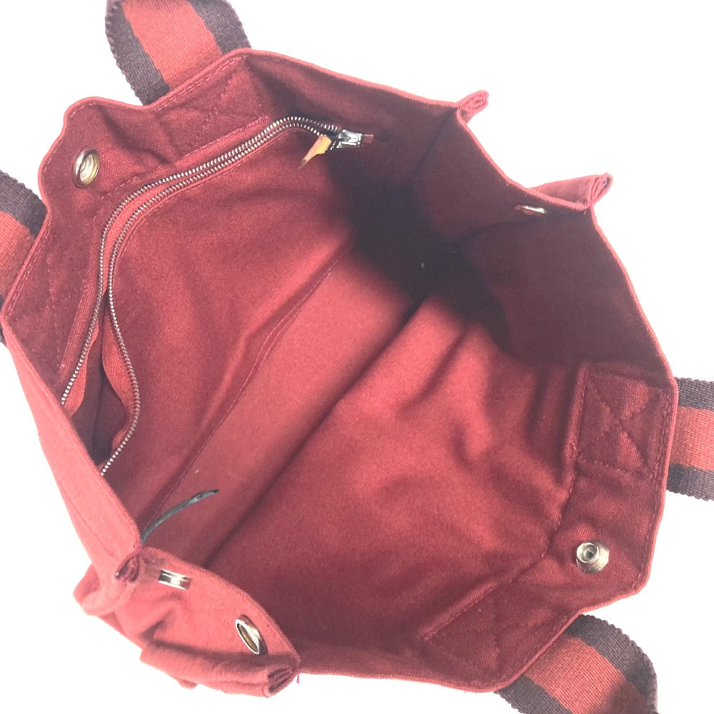 HERMES フールトゥPM カバン トートバッグ ハンドバッグ キャンバス レディース レッド