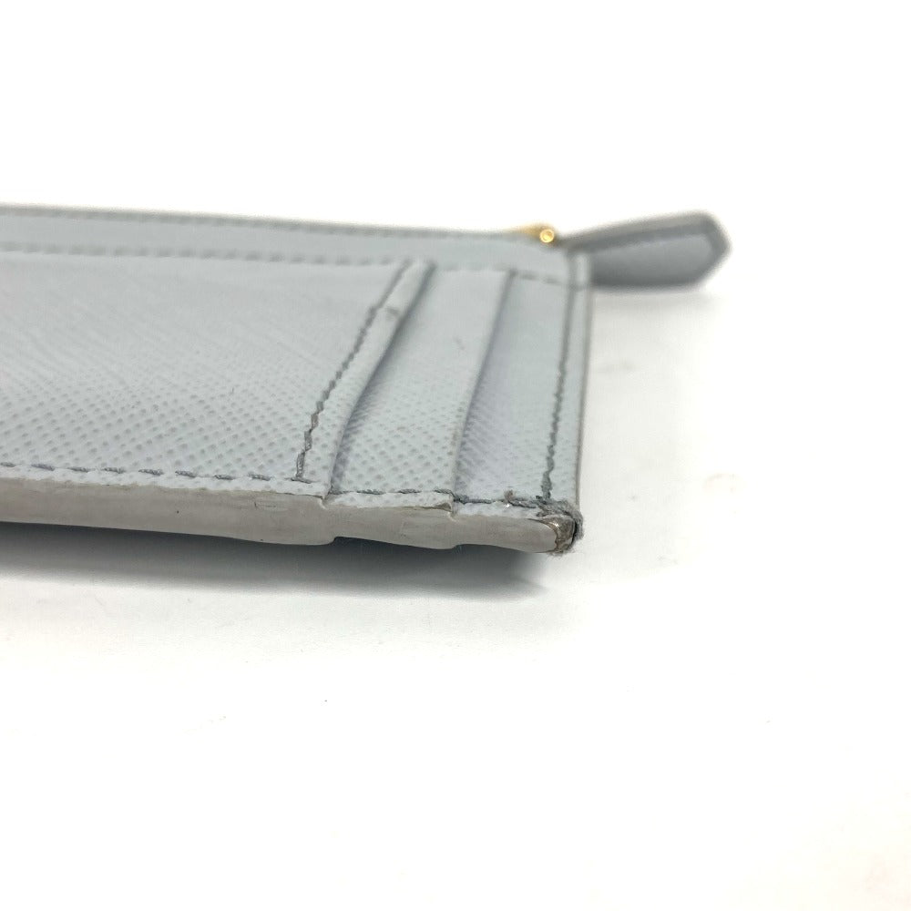 PRADA ロゴ 財布 小銭入れ コインケース サフィアーノレザ－ レディース ブルー