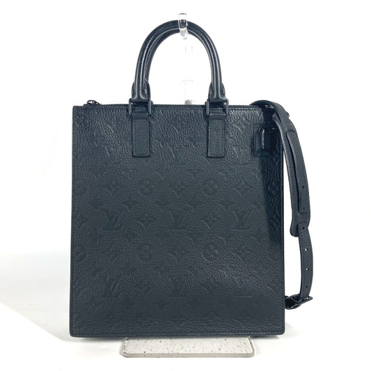 LOUIS VUITTON M55924 モノグラムトリヨン サックプラ カバン 2WAYバッグ トートバッグ 縦型 斜め掛け ショルダーバッグ トリヨンレザー メンズ ノワール ブラック