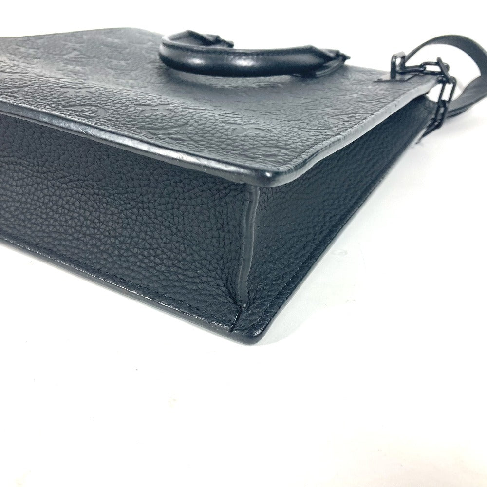 LOUIS VUITTON M55924 モノグラムトリヨン サックプラ カバン 2WAYバッグ トートバッグ 縦型 斜め掛け ショルダーバッグ トリヨンレザー メンズ ノワール ブラック