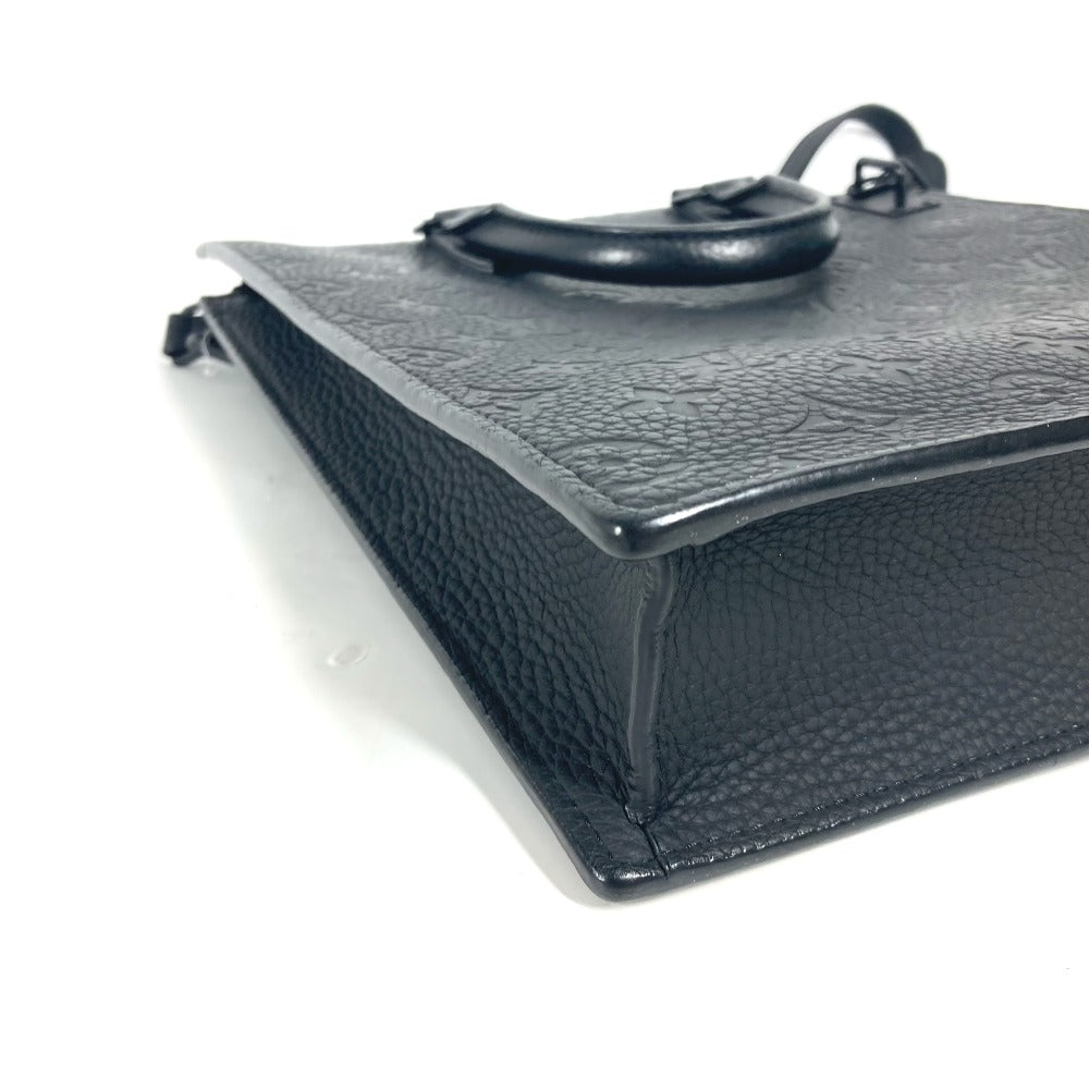 LOUIS VUITTON M55924 モノグラムトリヨン サックプラ カバン 2WAYバッグ トートバッグ 縦型 斜め掛け ショルダーバッグ トリヨンレザー メンズ ノワール ブラック