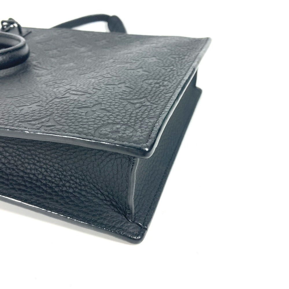 LOUIS VUITTON M55924 モノグラムトリヨン サックプラ カバン 2WAYバッグ トートバッグ 縦型 斜め掛け ショルダーバッグ トリヨンレザー メンズ ノワール ブラック