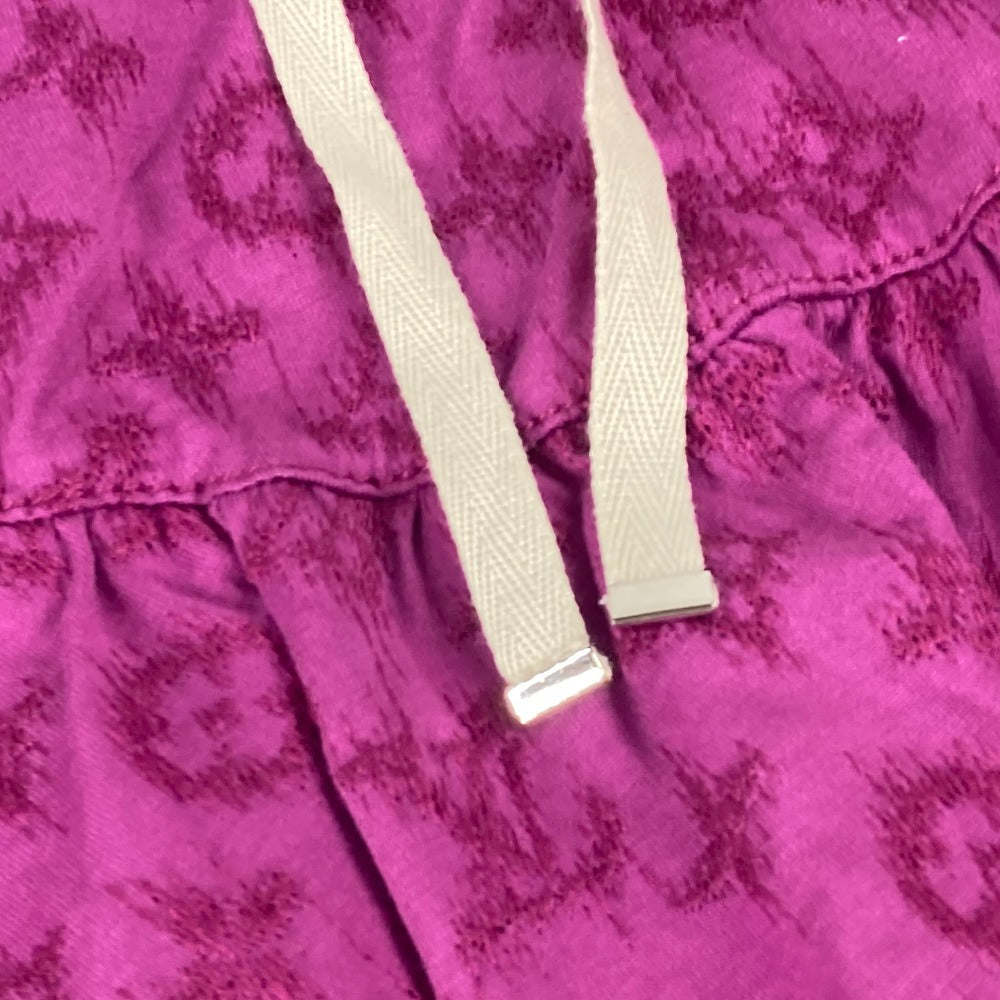 LOUIS VUITTON モノグラム フリル トップス アパレル カットソー 半袖 リボン 半袖Ｔシャツ コットン レディース ブルー