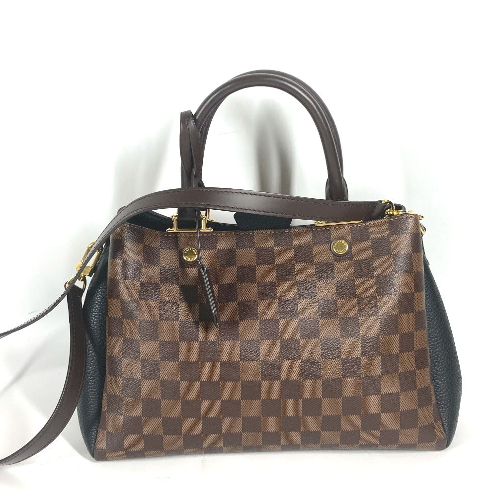 LOUIS VUITTON N41673 ダミエ ブリタニー カバン ハンドバッグ 2WAYバッグ ショルダーバッグ 斜め掛け トートバッグ ダミエキャンバス レディース エベヌ ブラウン