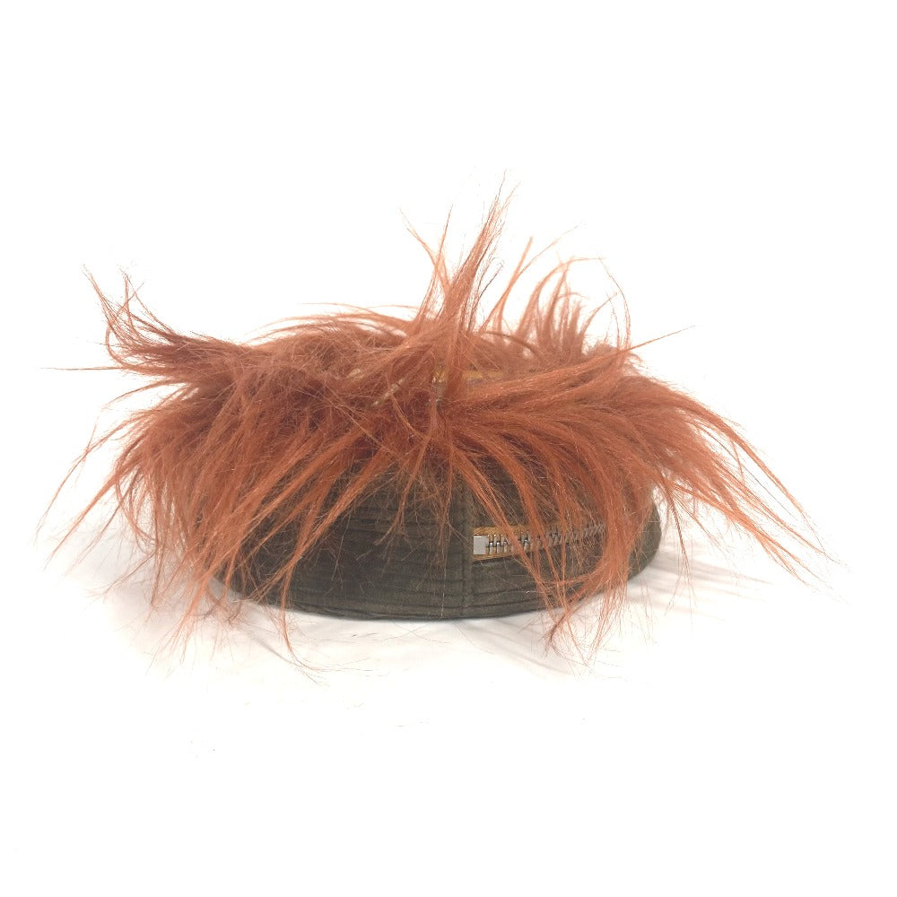 GUCCI 704806 GG らいおん ライオン ラウンド カバン ストラップ付 ポーチ クラッチバッグ ファー レディース ブラウン