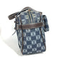 LOEWE ショルダーバッグ 肩掛け アナグラム ロゴ ポーチ付き ミニボストンバッグ ハンドバッグ ボストンバッグ PVC/レザー メンズ ネイビー