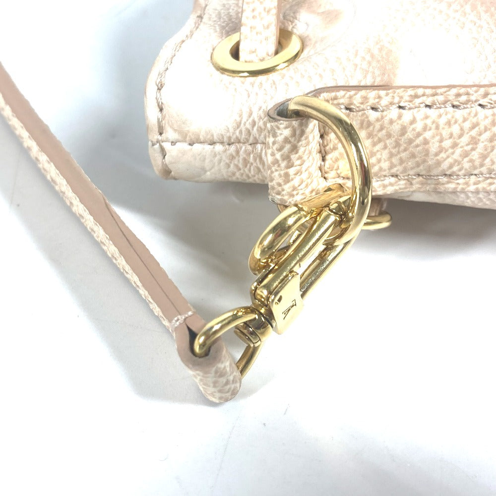 LOUIS VUITTON M81463 モノグラムアンプラント ナノノエ サマースターダスト 2WAYバッグ ポシェット カバン 巾着 斜め掛け ショルダーバッグ モノグラムアンプラントレザー レディース ベージュ