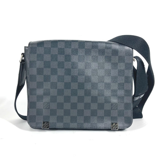 LOUIS VUITTON N41028 ダミエグラフィット ディストリクト PM NM 斜め掛け カバン フラップ ショルダーバッグ ダミエグラフィットキャンバス ユニセックス ブラック
