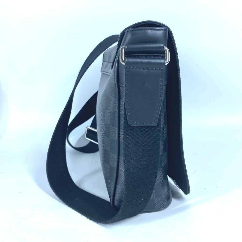 LOUIS VUITTON N41028 ダミエグラフィット ディストリクト PM NM 斜め掛け カバン フラップ ショルダーバッグ ダミエグラフィットキャンバス ユニセックス ブラック